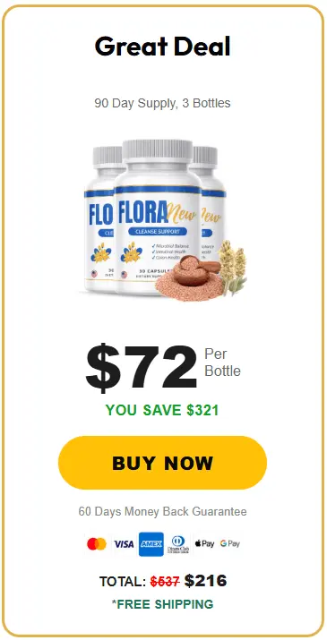 FloraNew one bottle package for digestive health support